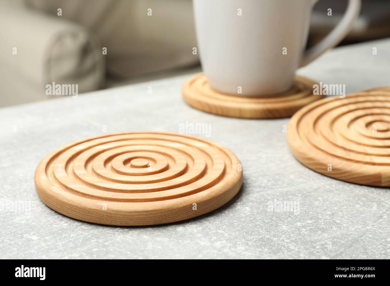 Round Wooden Mug Coaster 