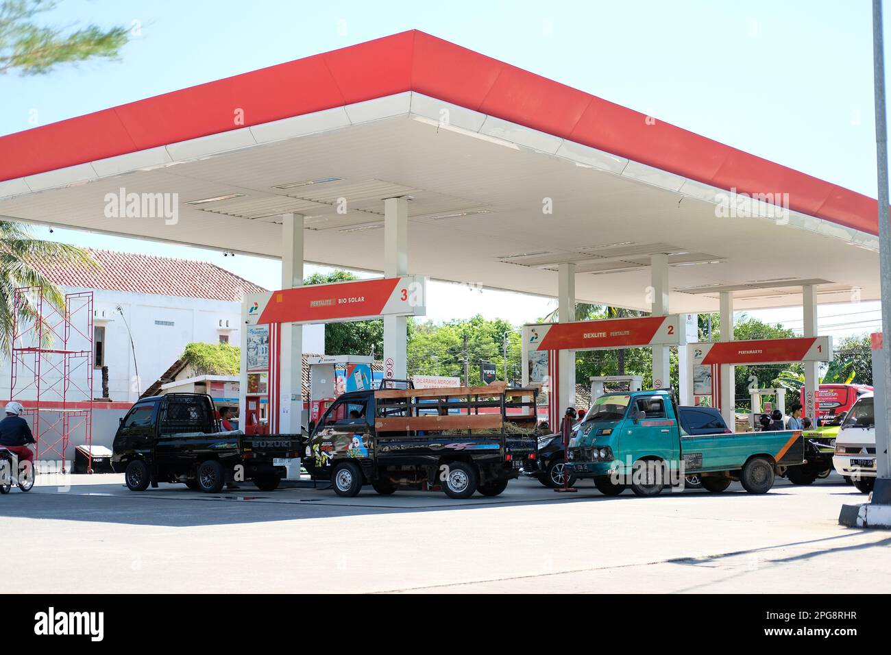 Bantul, Indonesia - 11 March 2023: Pertamina gas station where general ...