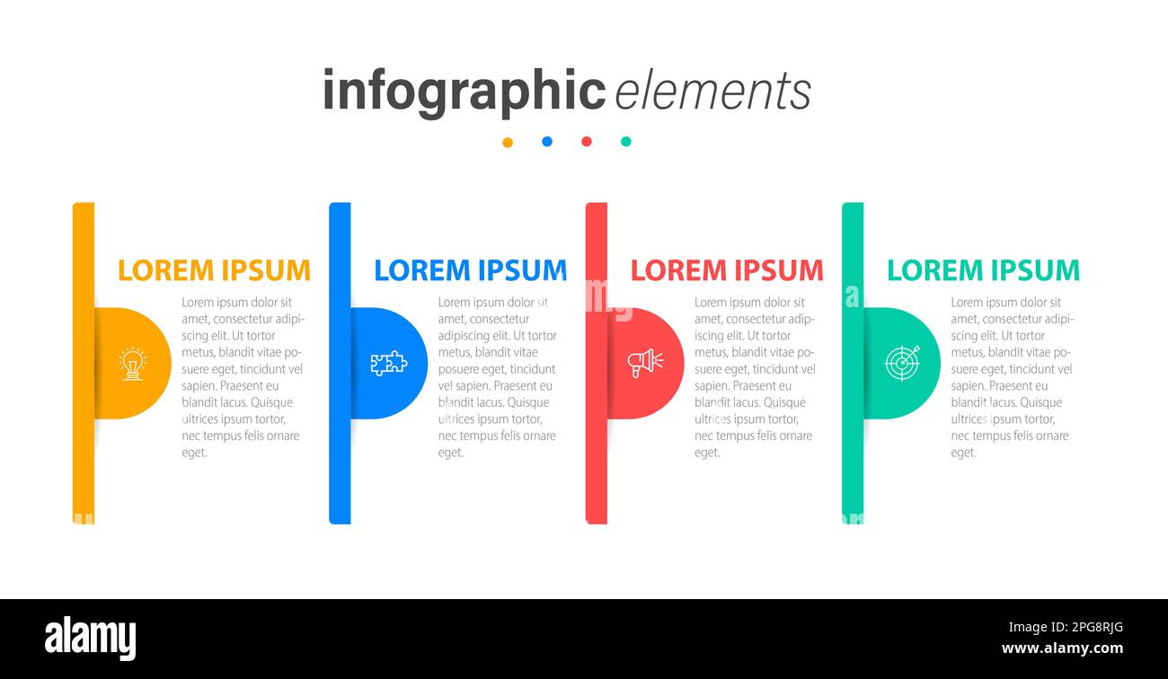 Vector Infographic label design template with icons and 4 options or