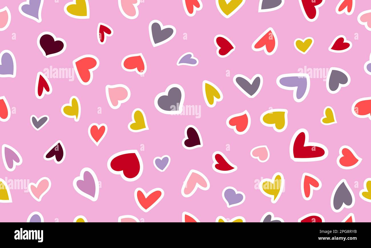 Doodle hearts sketch set. Various different hand drawn love heart icon ...