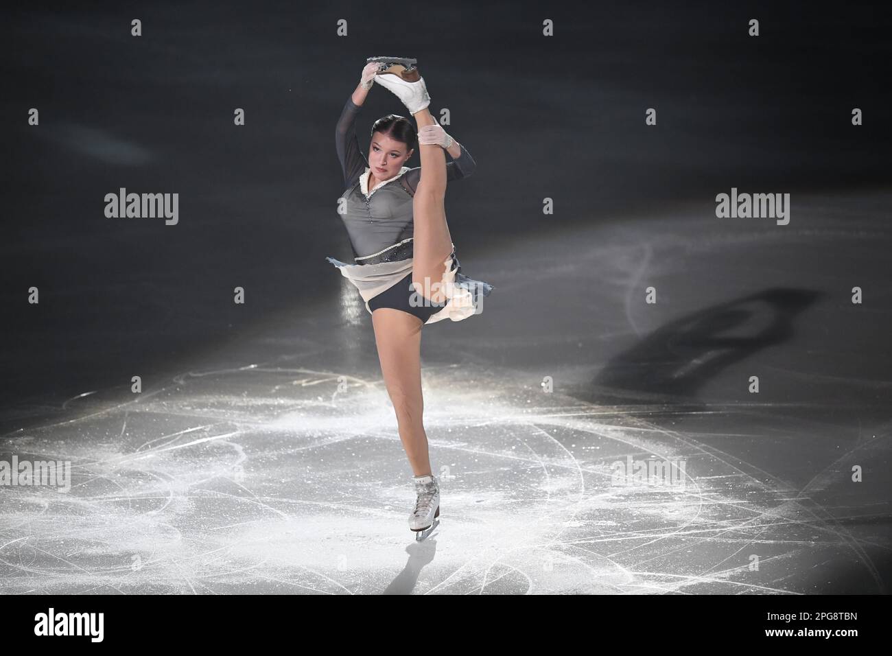 Moscow. Figure skater Anna Shcherbakova performs at the 'Russian ...