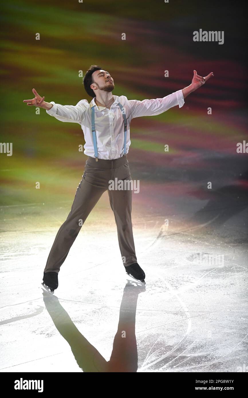 Moscow. Figure skater Dmitry Aliev performs at the 'Russian Challenge