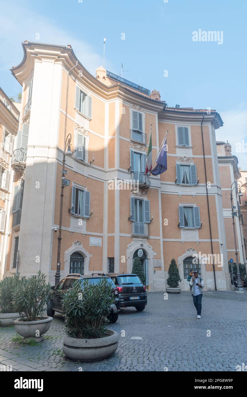 Rome, Italy - December 7, 2022: The Carabinieri Headquarters for the Protection of Cultural Heritage. The Ministry of Culture (Italian: Ministero dell Stock Photo