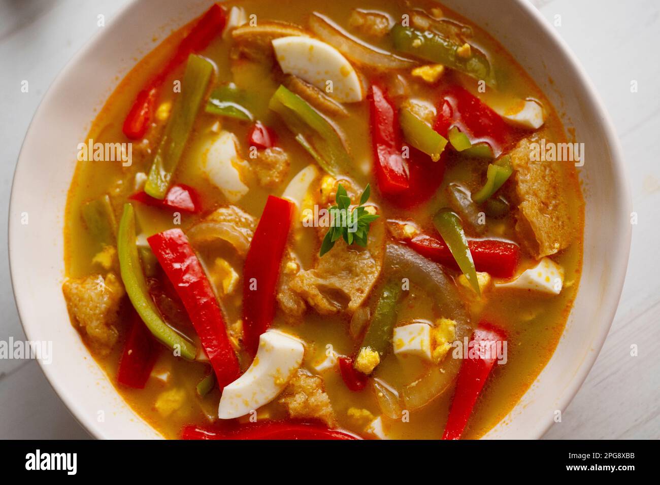 Pepper soup traditional Spanish recipe Stock Photo Alamy