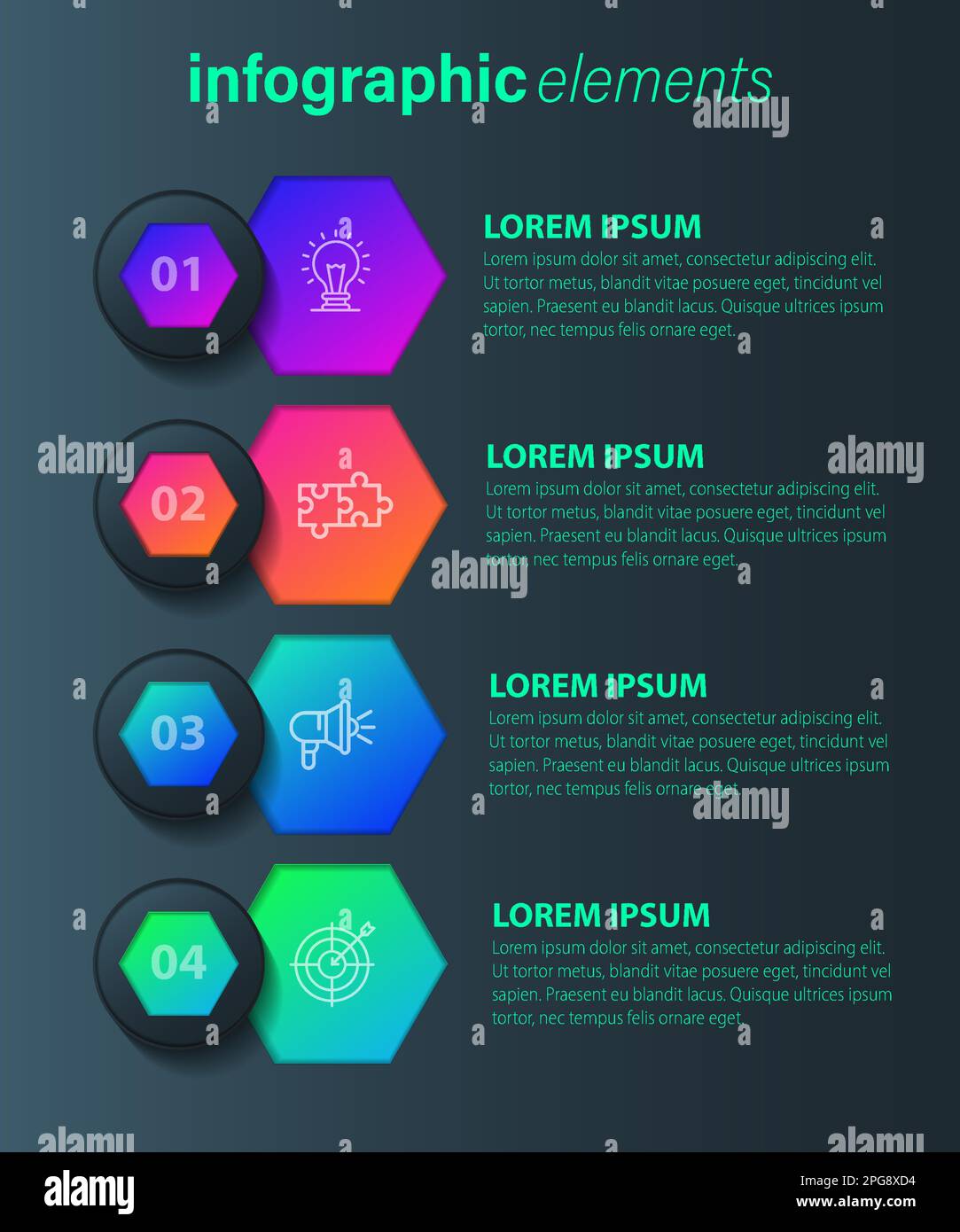 Vector infographic design template with 4 options or steps Stock Vector