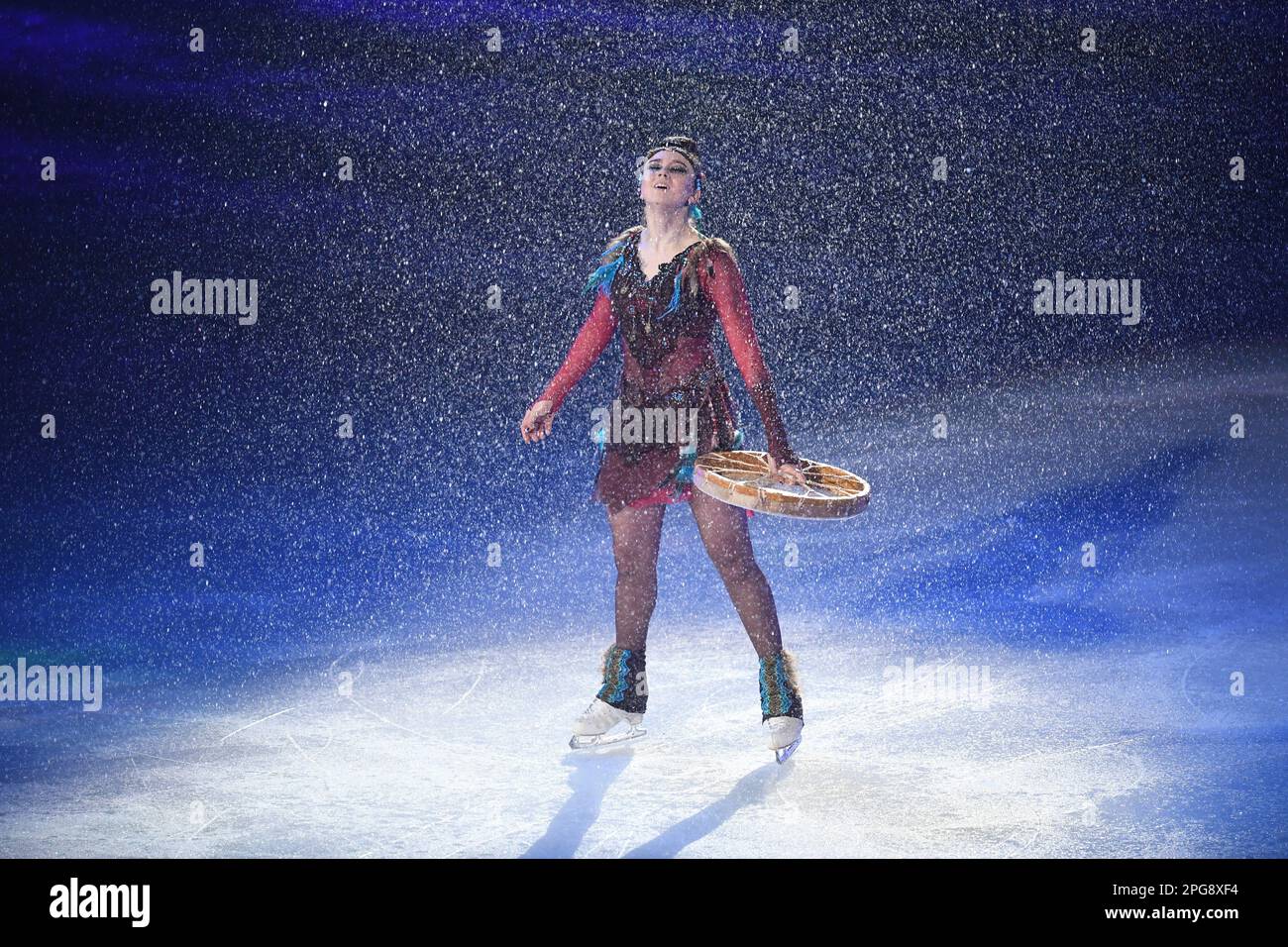 Moscow. Figure skater Kamila Valieva performs at the 'Russian Challenge