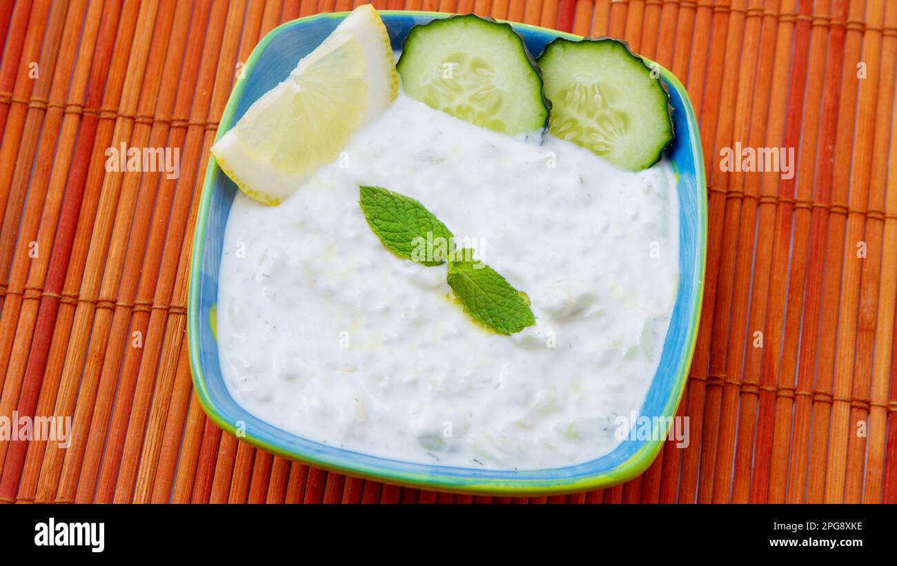 Tzatziki, the Greek version of cacık, is a cucumber and yogurtbased