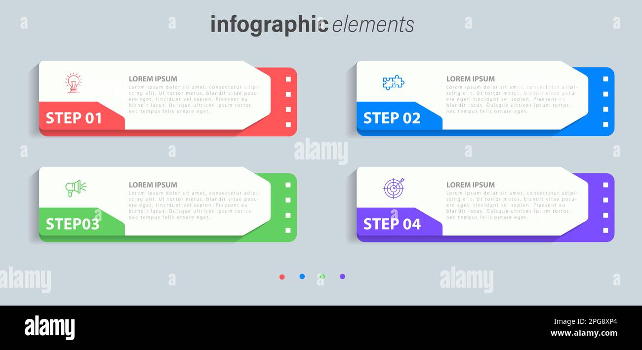Vector infographic design template with 4 options or steps Stock Vector ...
