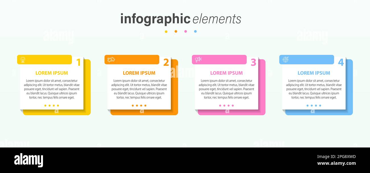 Vector infographic design template with 4 options or steps Stock Vector