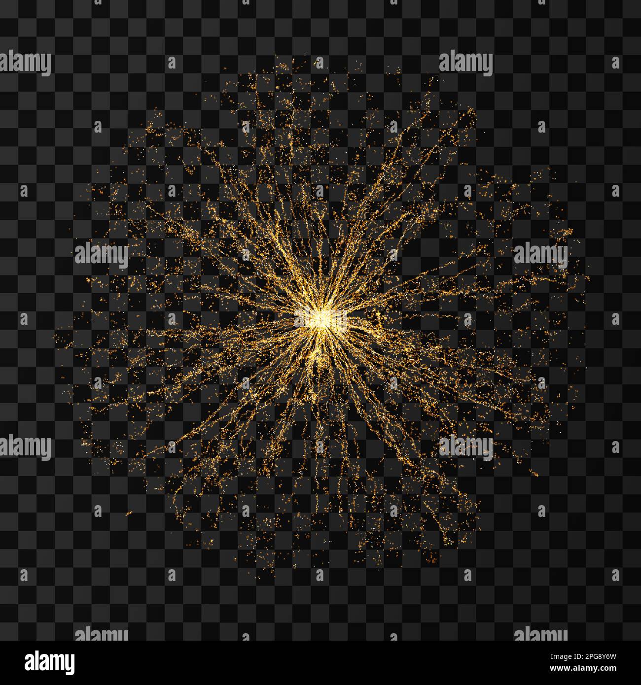 Array with dynamic particles. 3d futuristic technology style. Abstract background. Vector illustration. Stock Vector