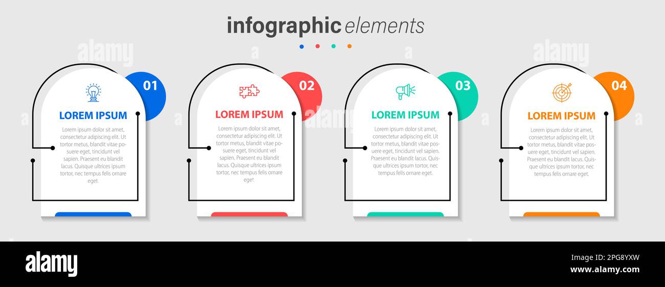 Vector infographic design template with 4 options or steps Stock Vector