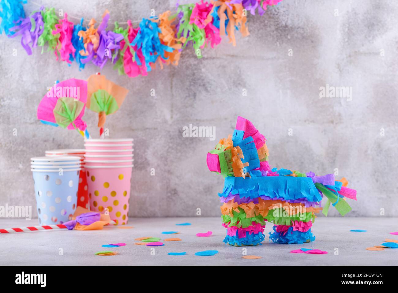 Traditional Mexican pinata in shape of donkey Stock Photo - Alamy