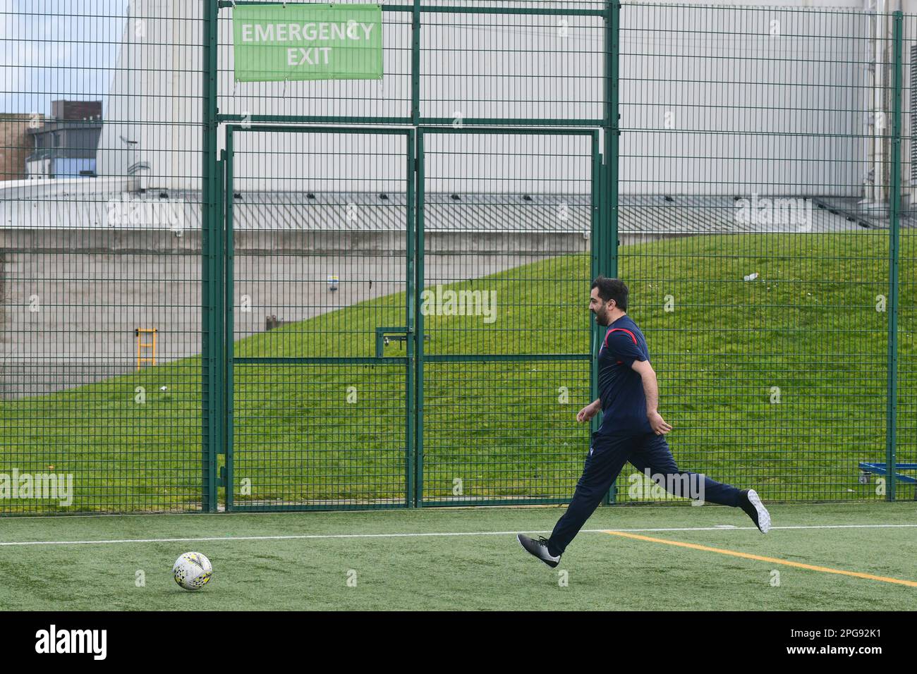 Edinburgh Scotland, UK 21 March 2023. SNP leadership candidate Hamza