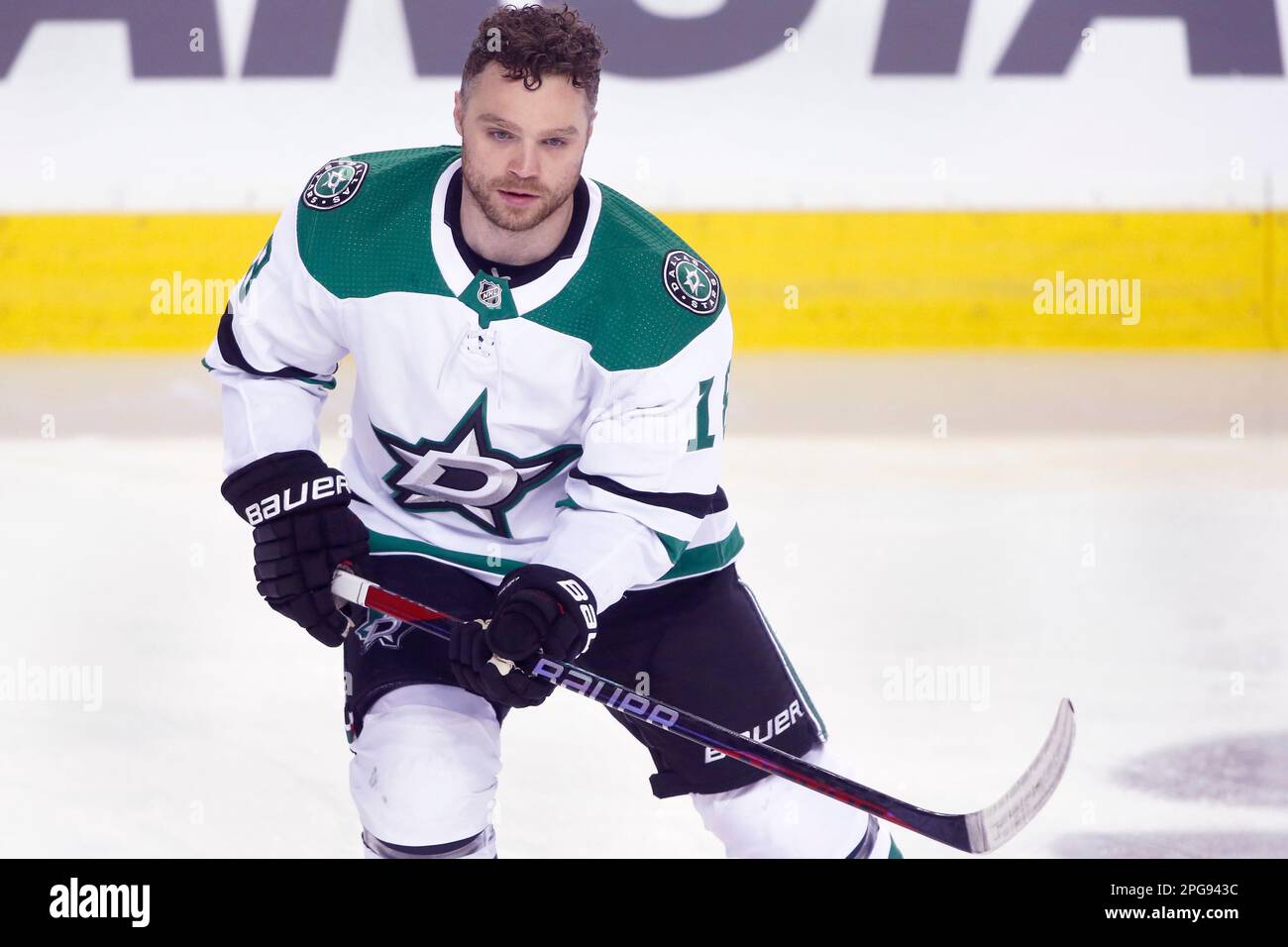 NHL profile photo on Dallas Stars player Max Domi at a game against the