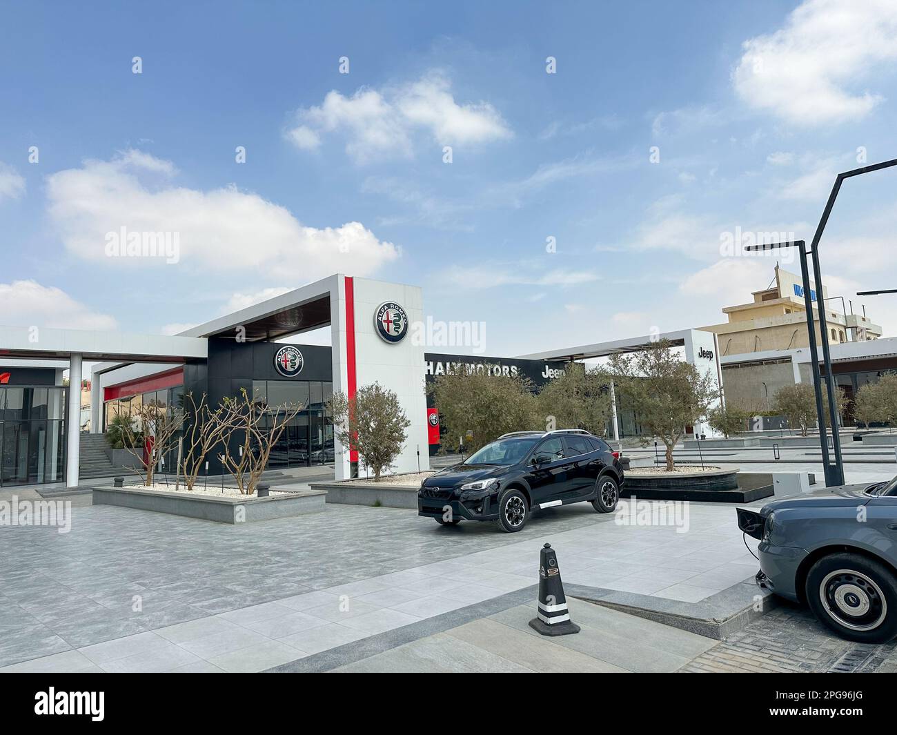 Cairo, Egypt 21 March 2023 Jeep, Subaru and Alfa Romeo service