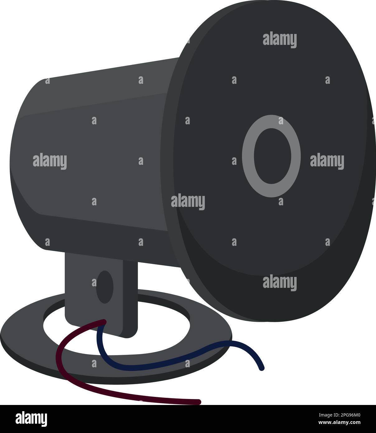 Police megaphone icon cartoon vector. Security equipment Stock Vector ...