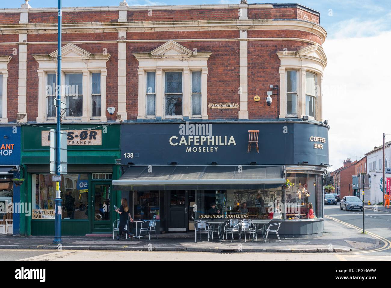 Cafephilia coffee shop and cafe in Moseley, Birmingham Stock Photo