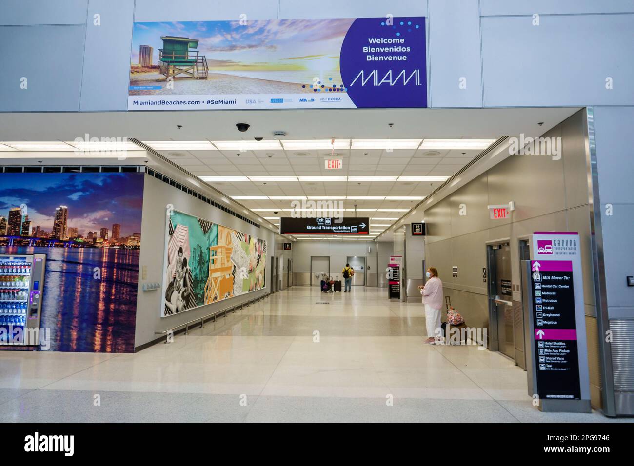 Miami Florida,MIA International Airport,terminal Concourse,welcome ...