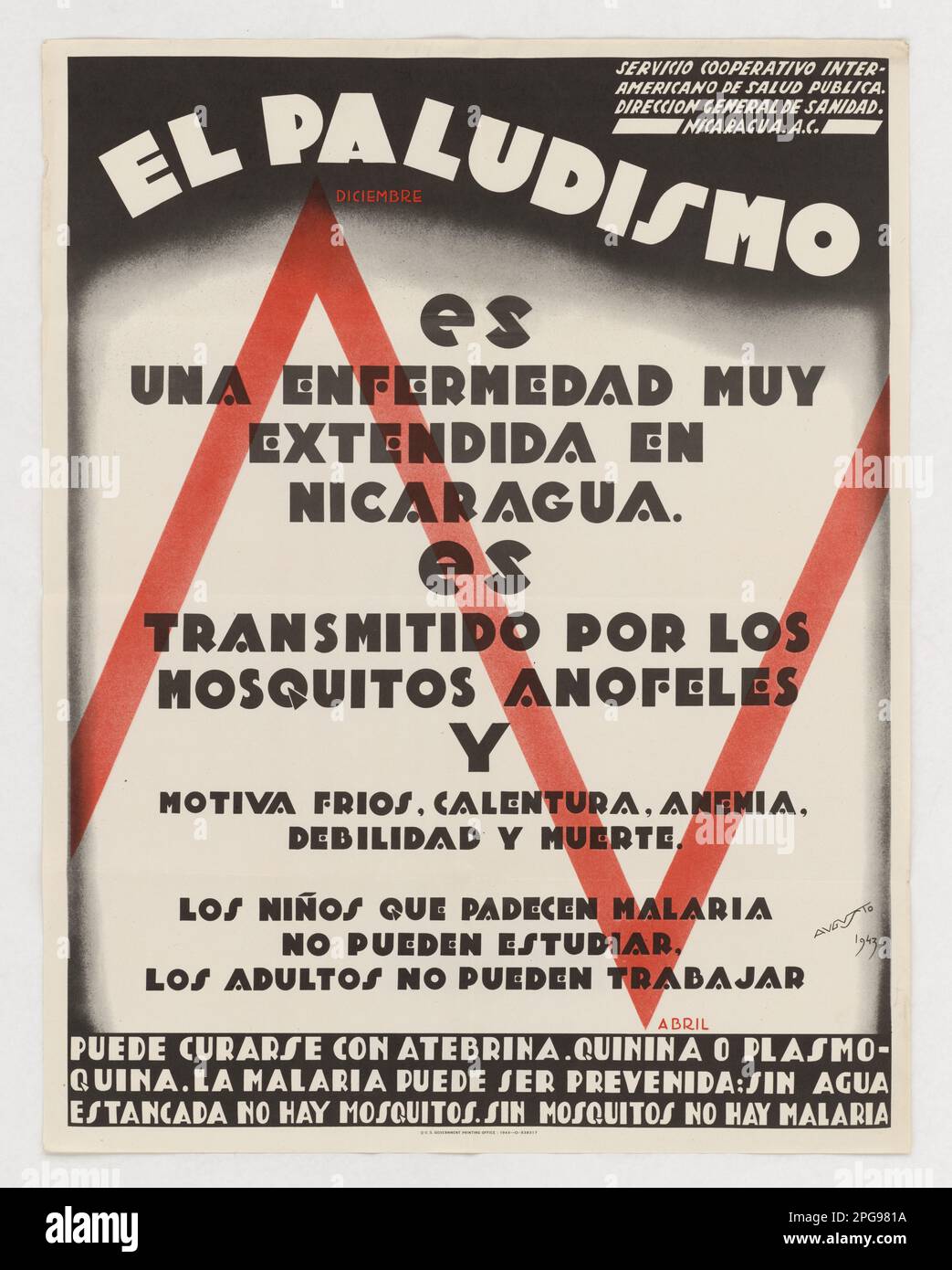 El Paludismo. Country: USA Printed By: U.S. Government Printing Office.  1942 - 1945. Office for Emergency Management.