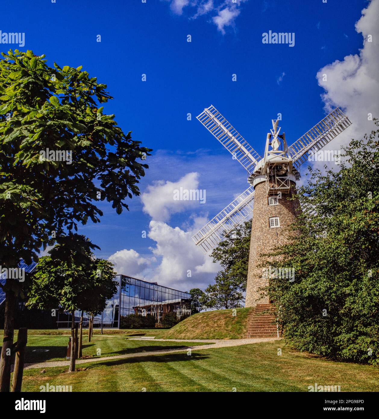 Windmill on Windmill Hill business park, Swindon Wiltshire in 1988 Stock Photo