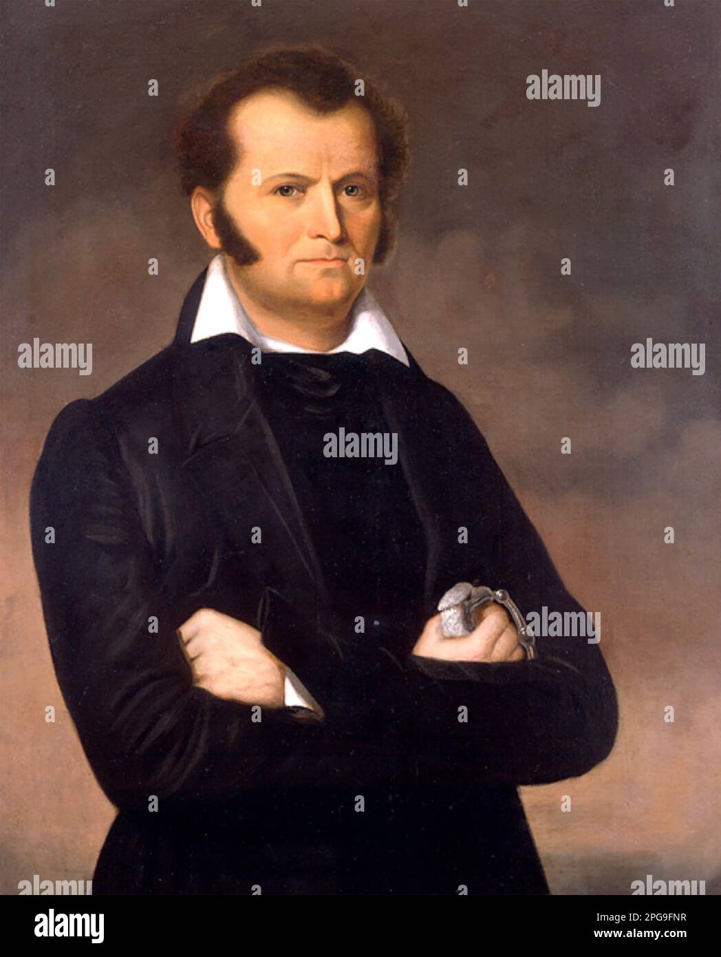JIM BOWIE (c 17961836) American soldier, trader,pioneer painted about