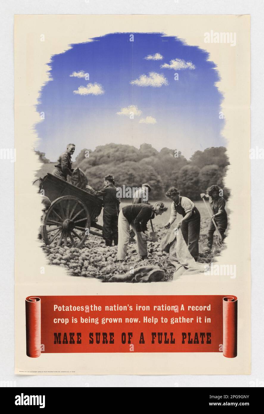 Potatoes the Nation's Iron Ration. Country England Printed By Multi Machine Plates, Ltd