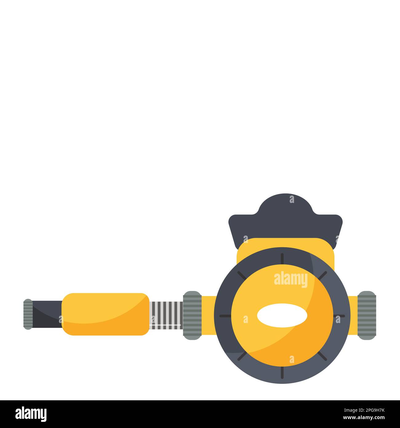Gauge scuba pressure regulator. Diving stuff equipment, swimming tool