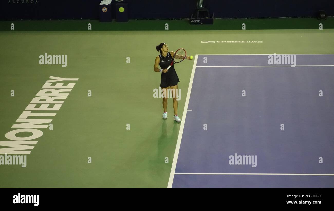 Caroline Garcia in Monterrey Tennis Open Stock Photo