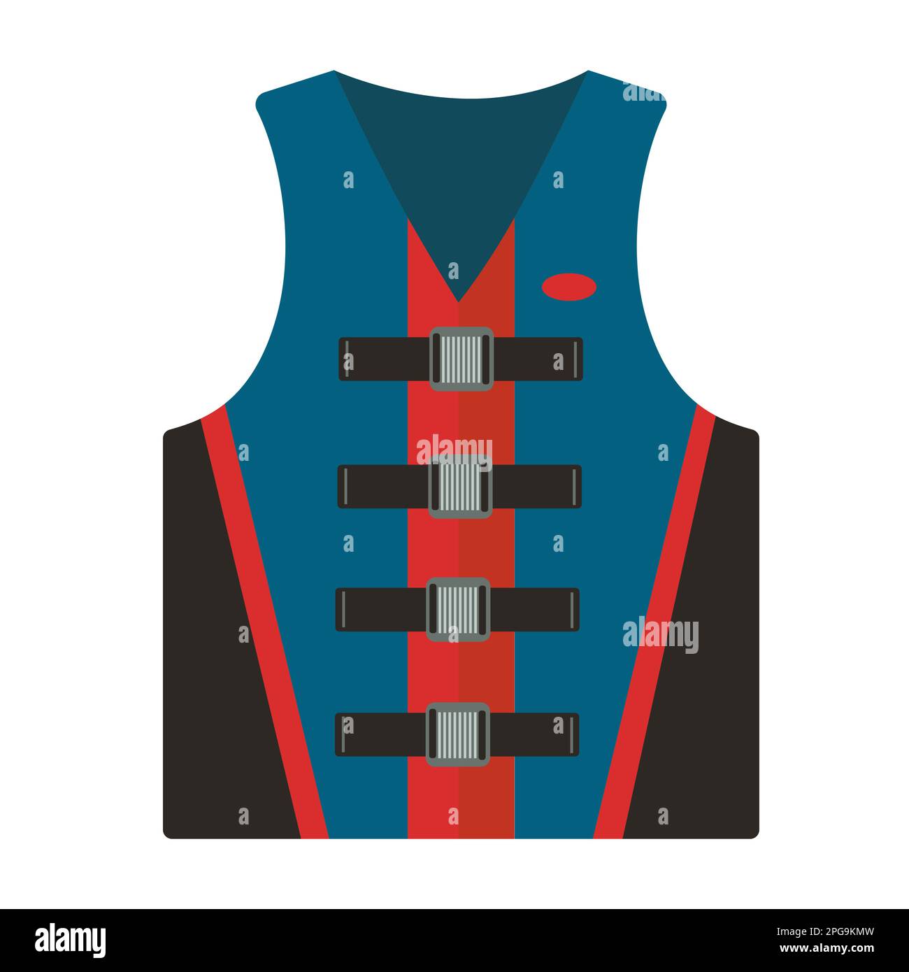 Diving life jacket. Diver underwater equipment, safety clothes vector