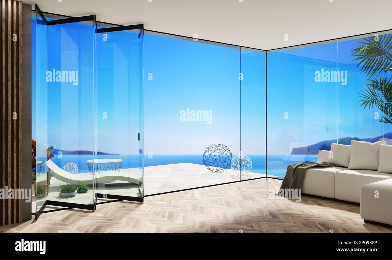 Black sliding glass wall door accordion lacantina Stock Photo Alamy