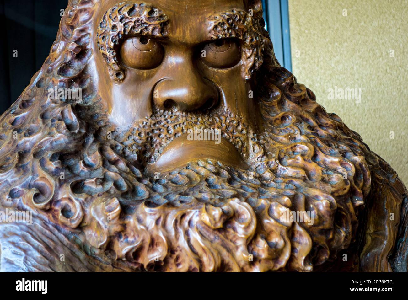 Statue of Bodhidharma, Hsi Lai Temple, city of Hacienda Heights, Los Angeles County, California, United States of America Stock Photo