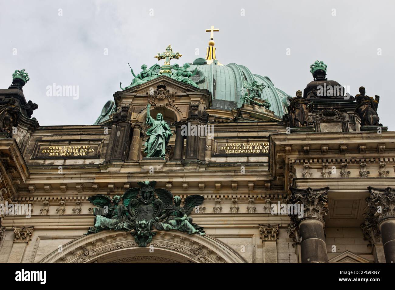 The facade of Berlin Cathedral, located on the Museum Island in central Berlin, Germany Stock Photo