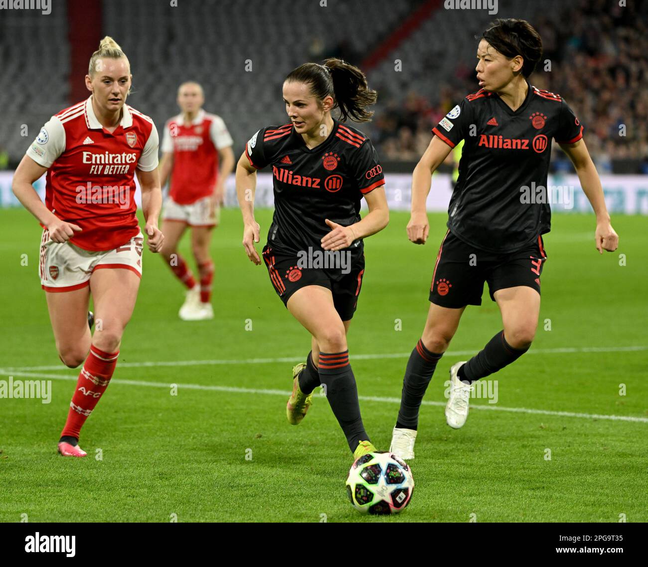 Munich, Germany. 21st Mar, 2023. Soccer, Women: Champions League Munich, Germany. 21st Mar, 2023. Soccer, Women: Champions League