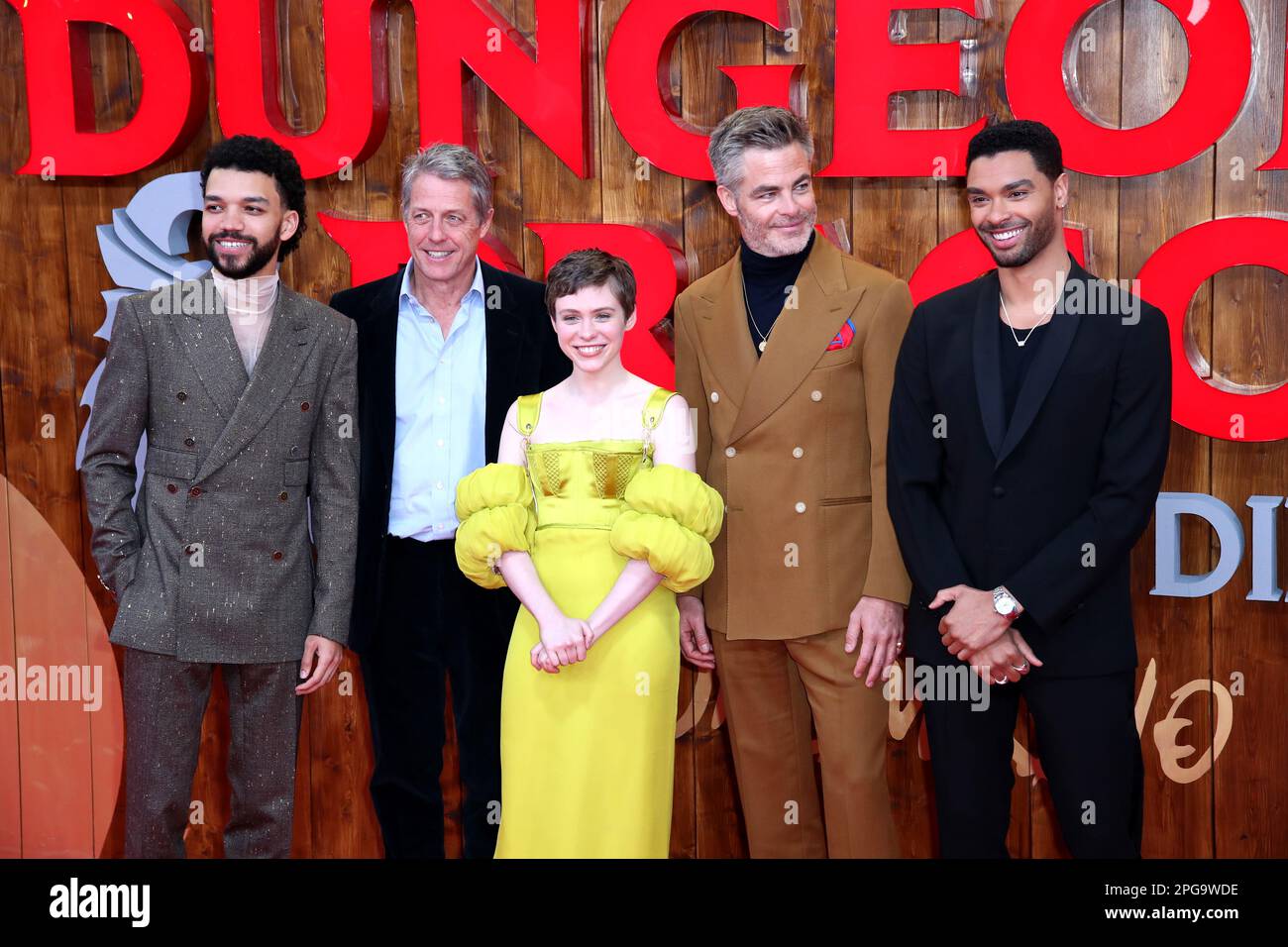 Special Screening: DUNGEONS & DRAGONS: EHRE UNTER DIEBEN,  Justice Smith, Hugh Grant, Sophia Lillis, Chris Pine und Regé-Jean Page Stock Photo