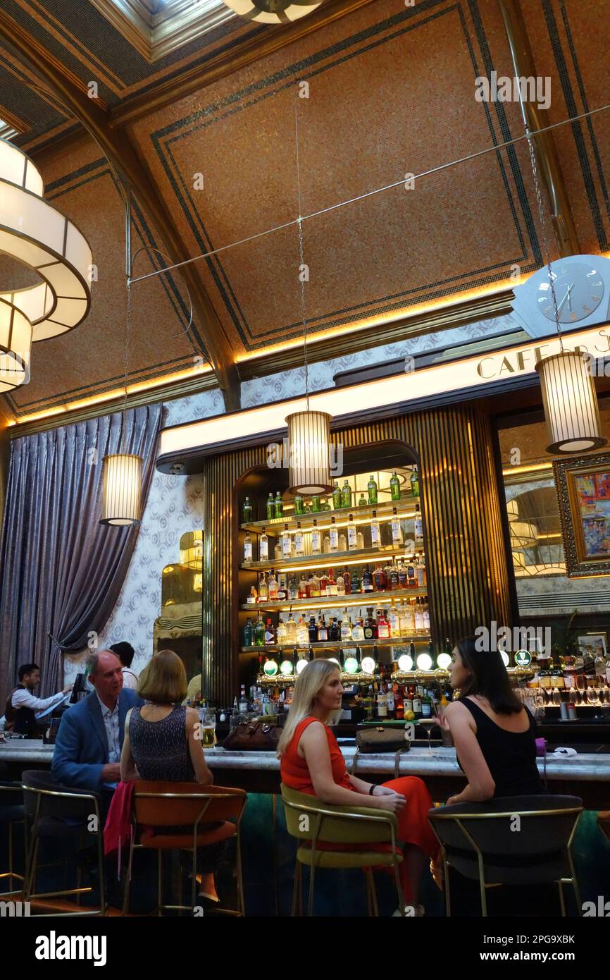 Art Deco Interior of Café en Seine, Dawson Street Dublin Ireland Stock