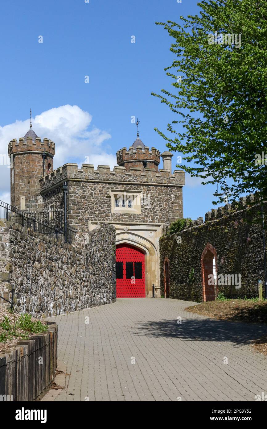Historic building in Northern Ireland, the Barbican Gate Lodge in the old town area of Antrim