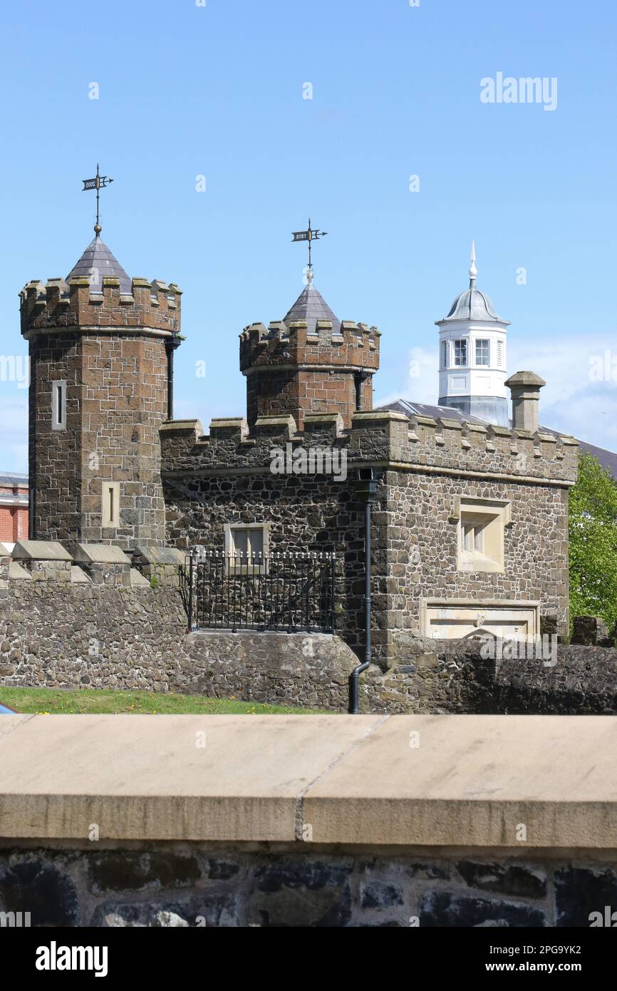 Heritage buildings County Antrim Northern Ireland the neoTudor Barbican Gate Lodge with its