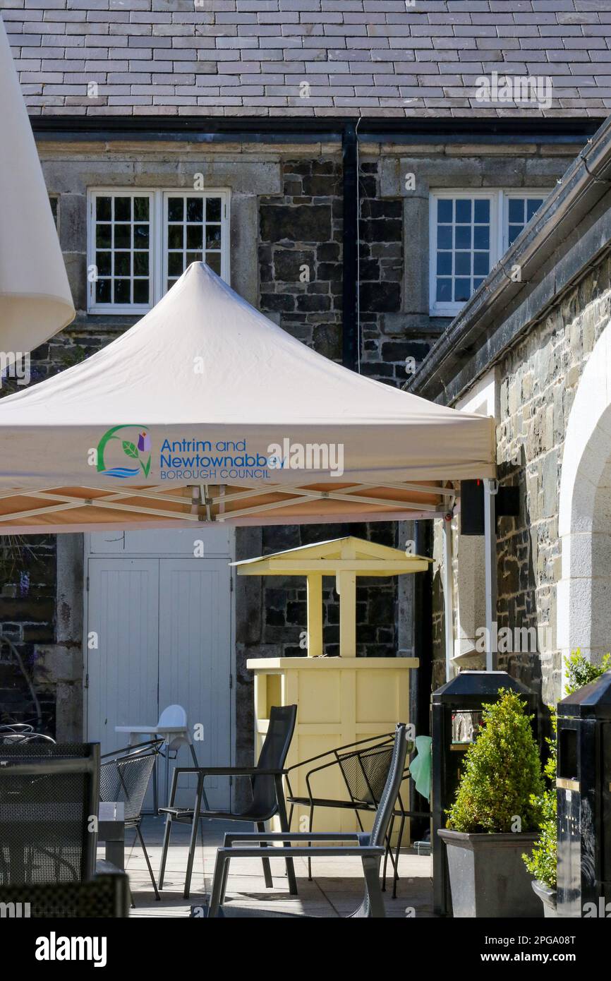 Courtyard cafe clotworthy house hires stock photography and images Alamy