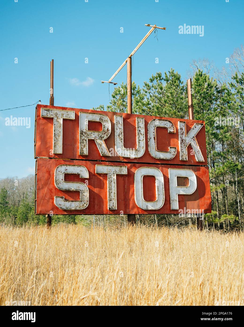 Truck stop vintage sign at 101 Travel Plaza, Cedar Grove, Tennessee