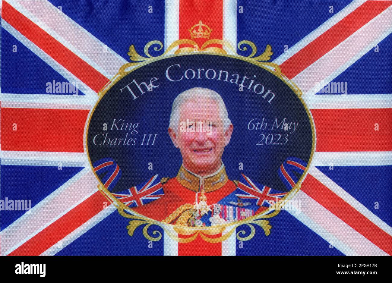 King Charles III The Coronation 6th May 2023 bunting Stock Photo