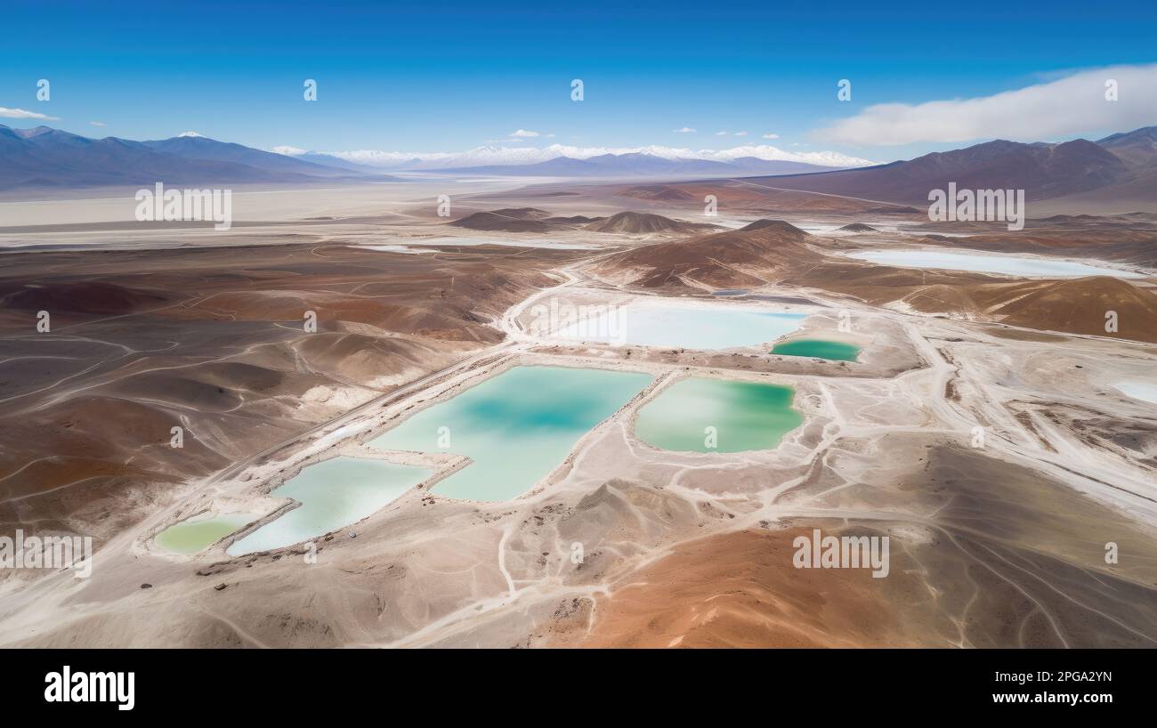 Aerial View Salt Desert Stock Photo Alamy
