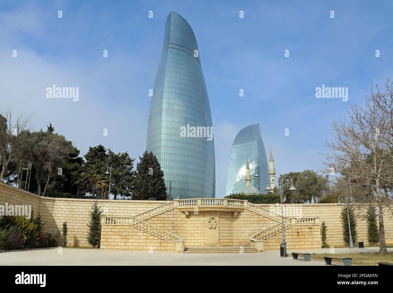 Upland Park at Baku in Azerbaijan Stock Photo