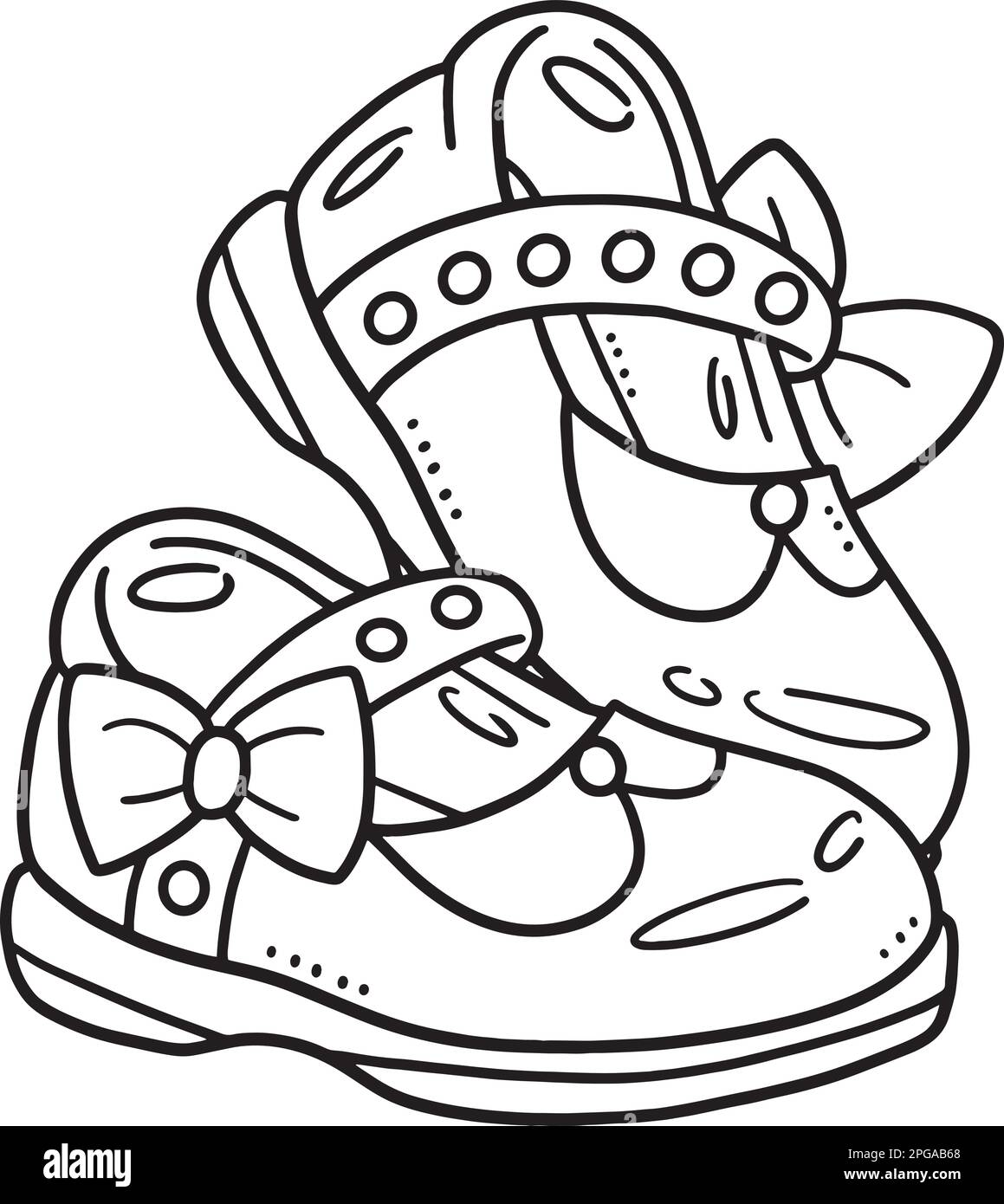Shoes Isolated Coloring Page for Kids Stock Vector Image & Art - Alamy