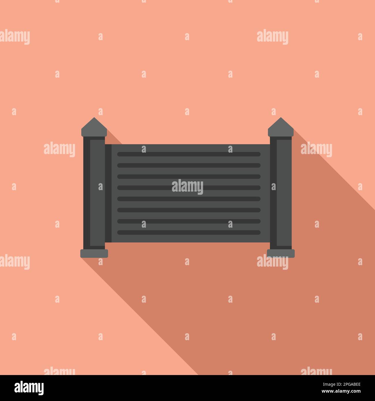 Auto fence icon flat vector. Door security. Entry control Stock Vector ...