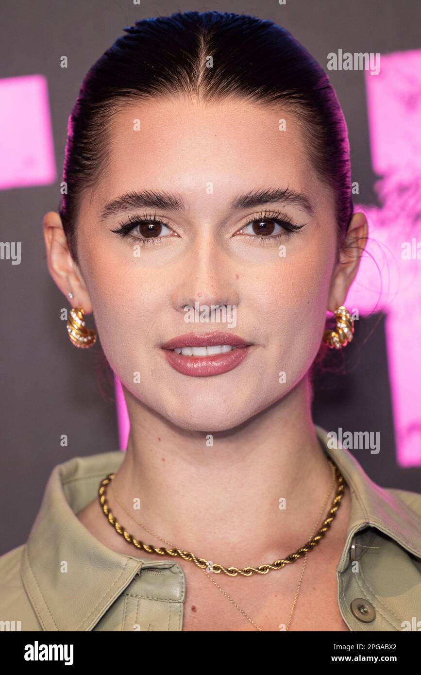 Chiara King poses for photographers upon arrival at the premiere of the