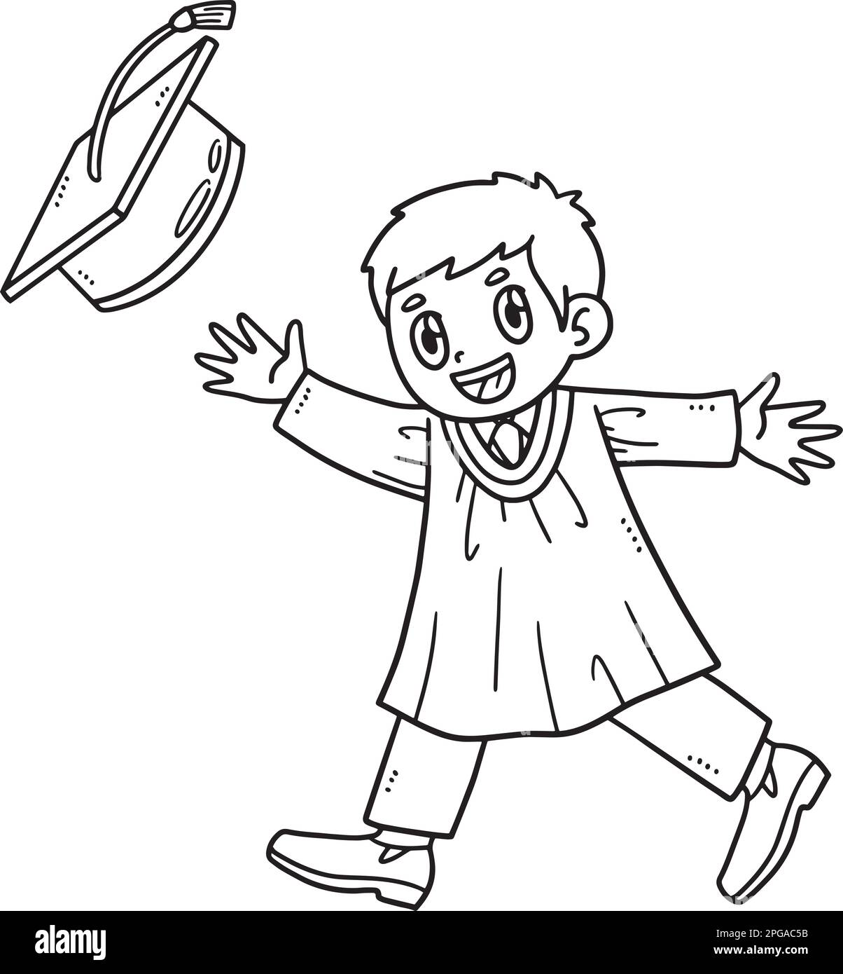 Isolated boy graduation cap Black and White Stock Photos & Images - Alamy