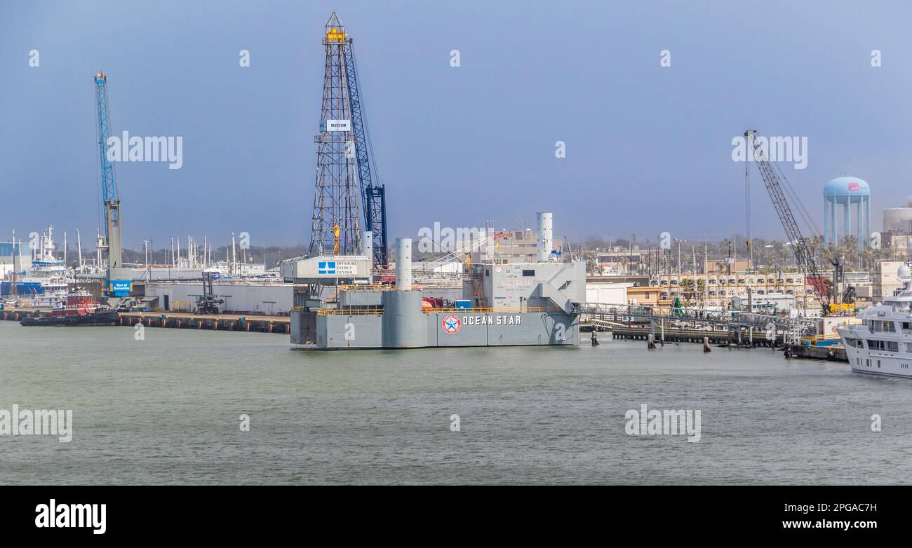 Ocean Star Offshore Drilling Rig and Museum. Stock Photo