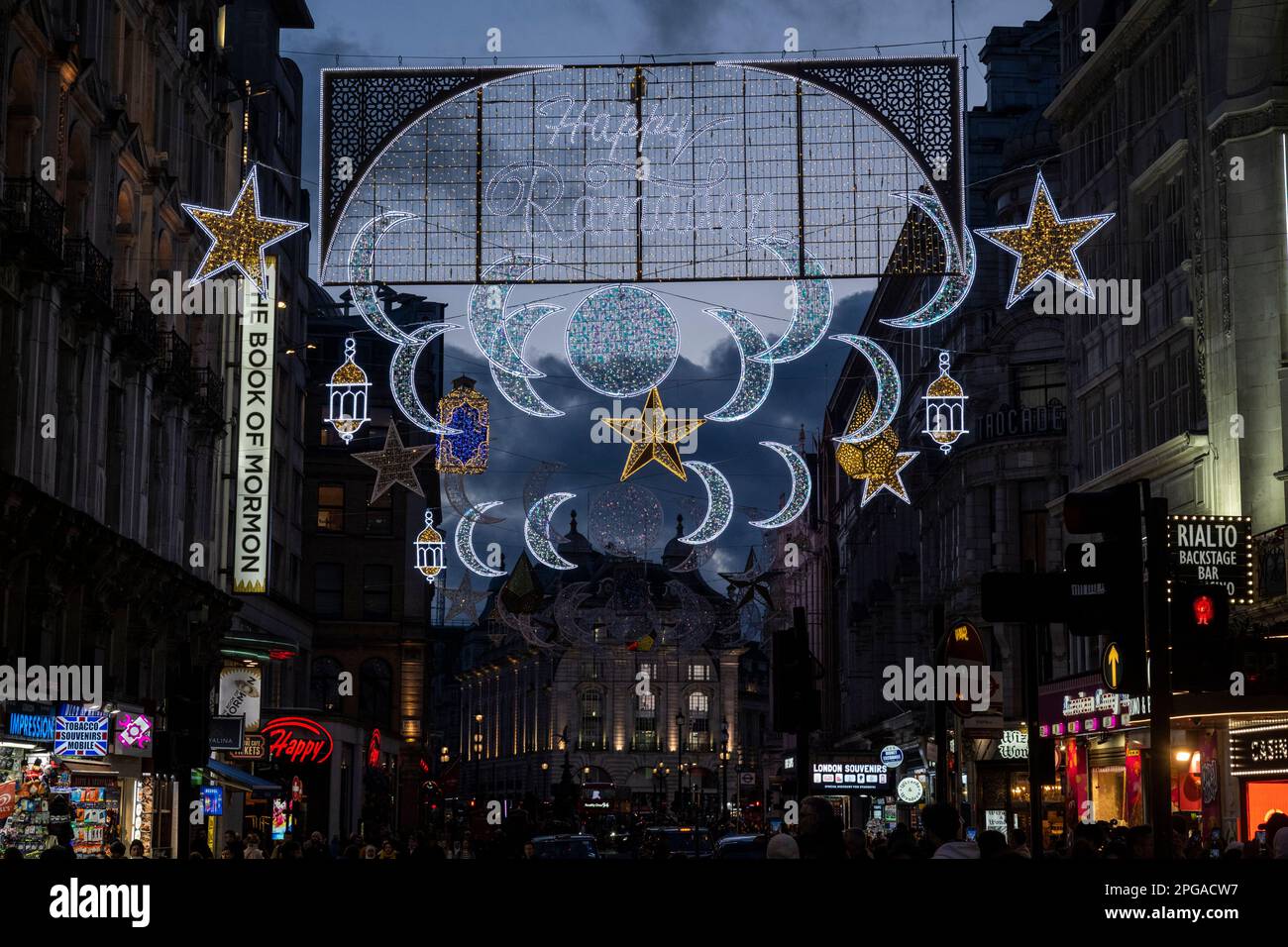 London, UK. 21 March 2023. The first ever Ramadan lights installation