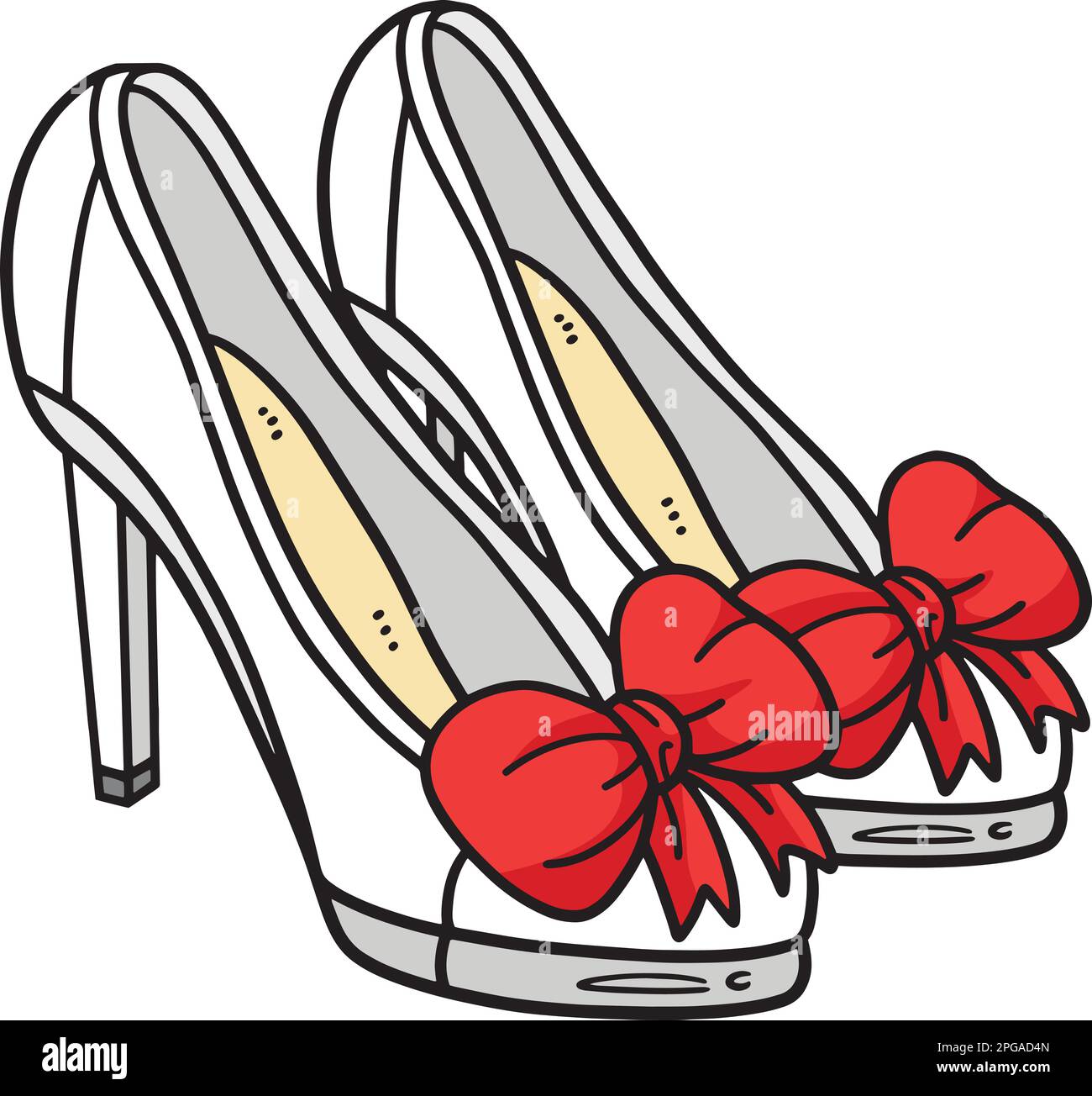 Wedding Shoes Cartoon Colored Clipart Illustration Stock Vector Image