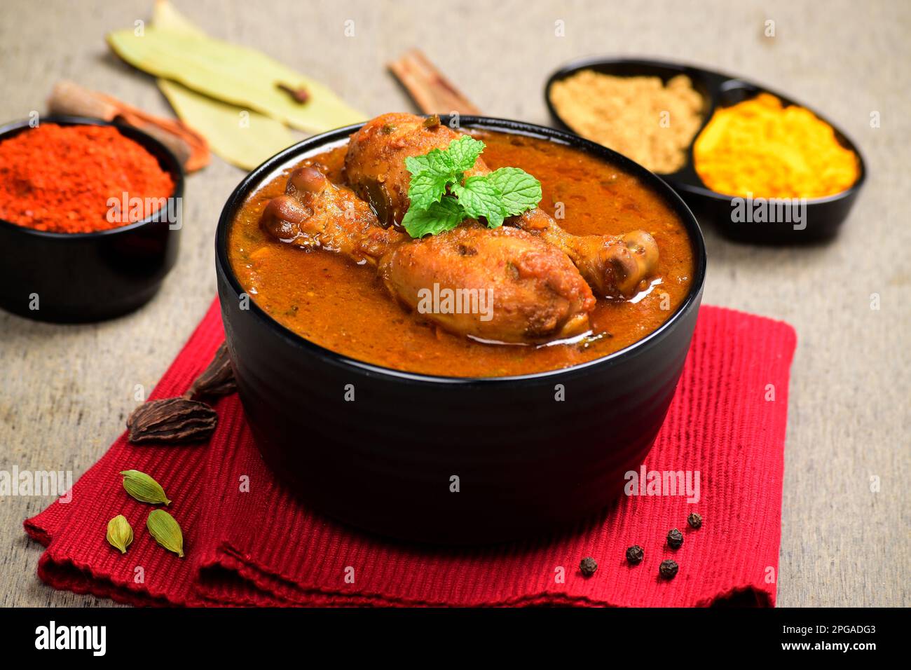 Indian chicken curry non veg food Stock Photo - Alamy